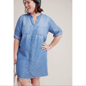 Anthropologie Cloth & Stone MaryLou Chambray Dress